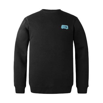 TNF Black Outdoor Crewneck Sweatshirt with Hand-Drawn Back Print Unisex NF0A8AKW-JK3