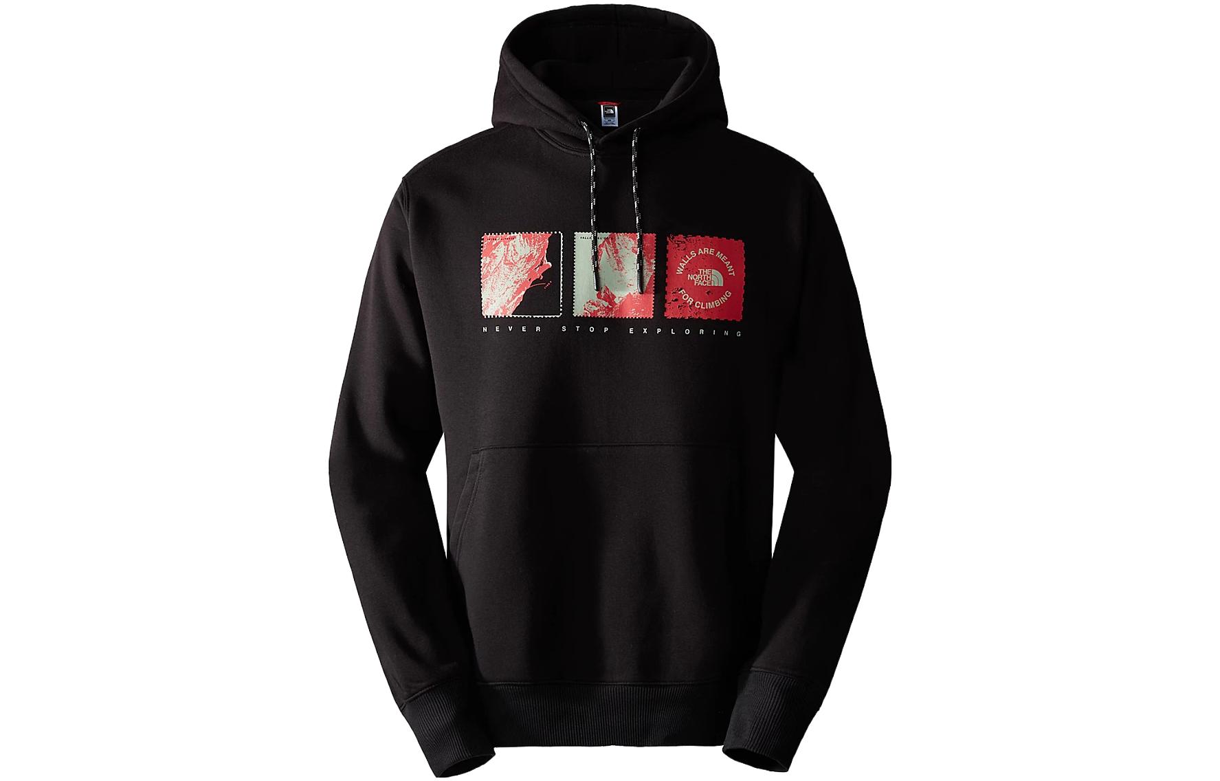 TNF Black Outdoor Hoodie with Letter Graphic Print NF0A8522-JK3