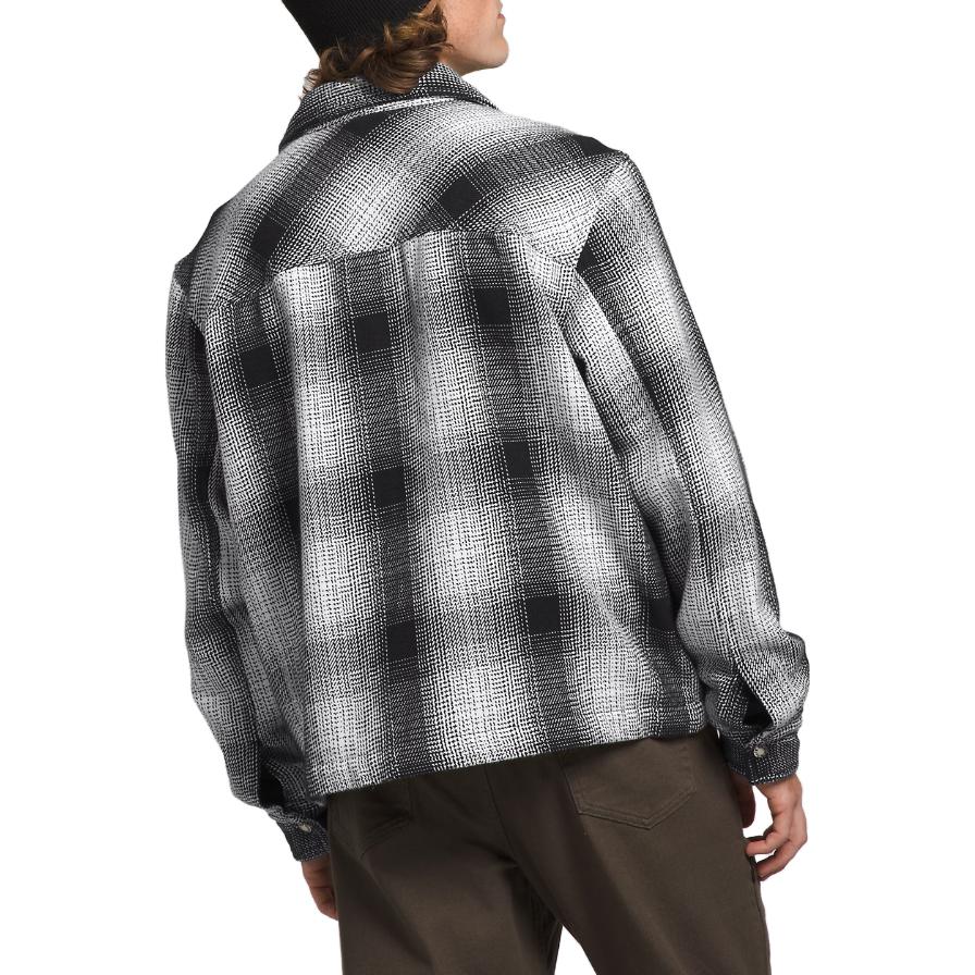 TNF Black Plaid Collar Long Sleeve Workwear Jacket NF0A8323-O1Q 圖 4