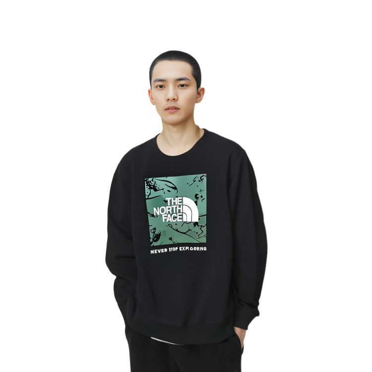 TNF Black Pullover Crewneck Sweatshirt with Logo Print NF0A86Q0JK3-JK3 圖 6
