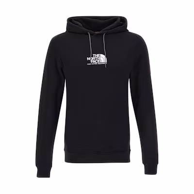 TNF Black Pullover Hoodie with Letter Print and Drawstring NF0A8583J-K31