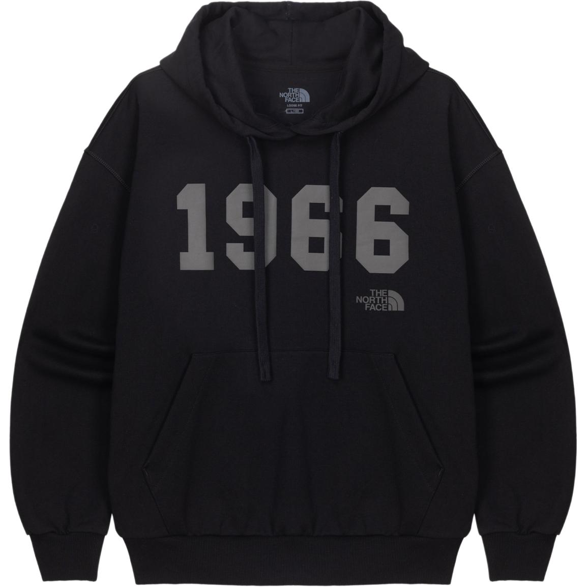 TNF Black Pullover Hoodie with Print Design NM5PQ52K