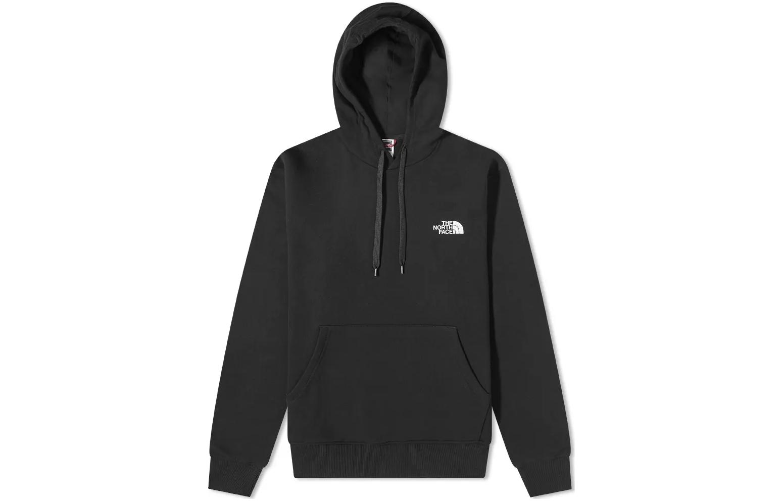 TNF Black Pullover Hoodie with Solid Logo Print NF0A7X1P-JK3
