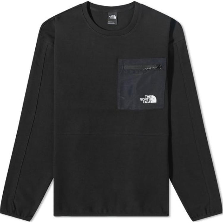 TNF Black Pullover Sweatshirt with Colorblock Logo Print NF0A7UQU-JK3