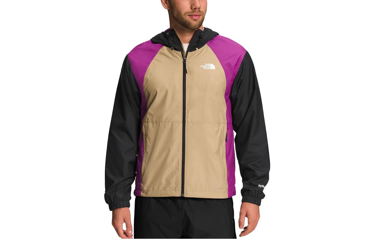 TNF Black Purple Gray Logo Patchwork Zip Hoodie Jacket NF0A5J5G-QV1