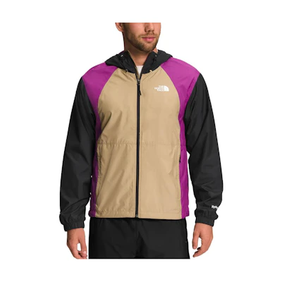 TNF Black Purple Gray Logo Patchwork Zip Hoodie Jacket NF0A5J5G-QV1