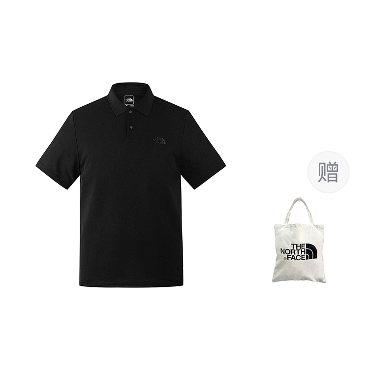 The North Face Black Quick-Dry Breathable Polo Shirt for Activewear. NF0A7WD2-JK3