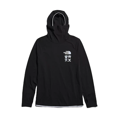 TNF Black Raglan Hoodie with Letter Print NF0A84KO-JK3