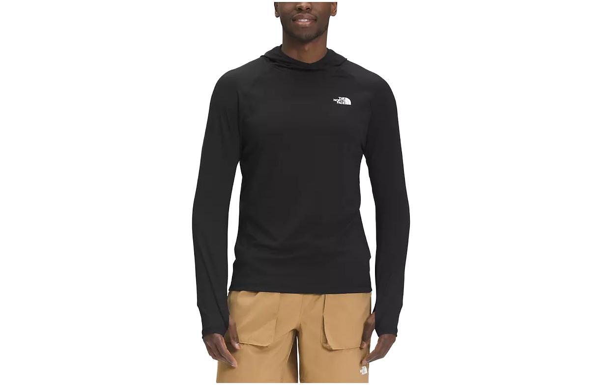 TNF Black Raglan Sleeve Hoodie with Solid Logo NF0A81WY-JK3