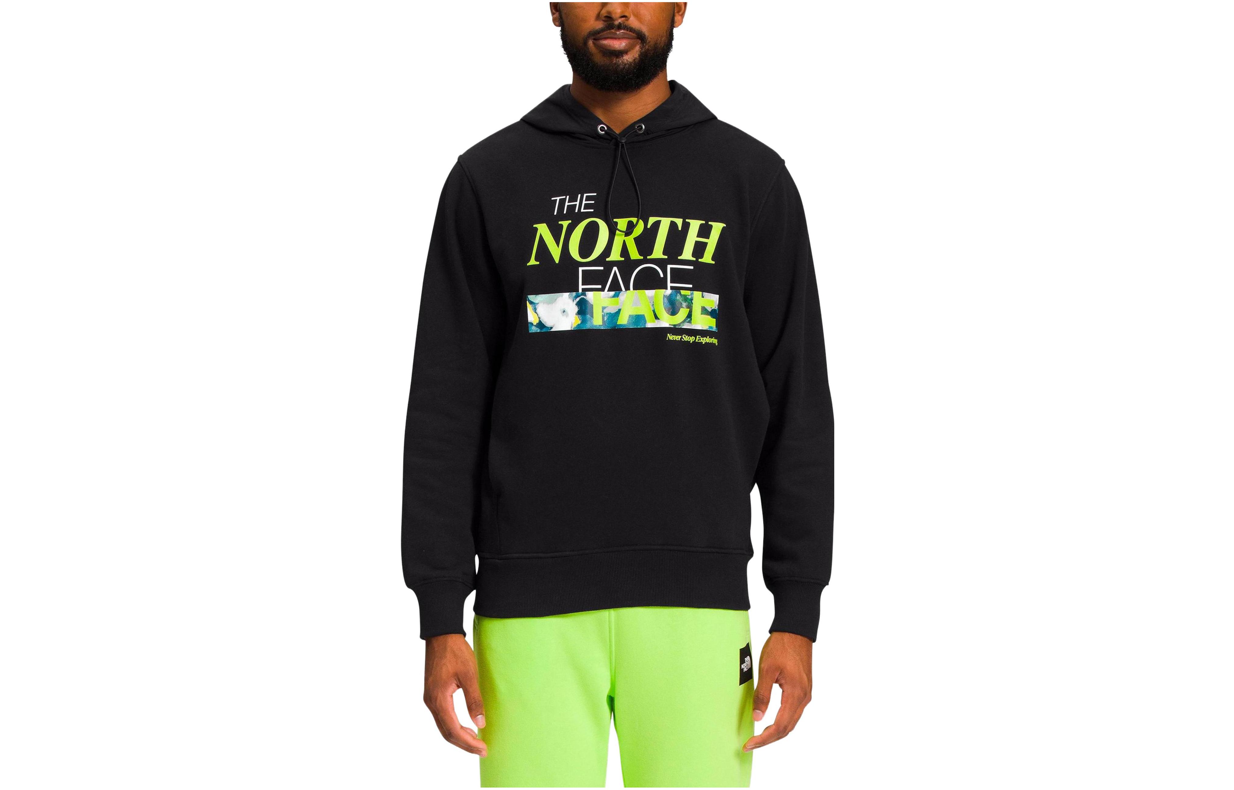 TNF Black Retro Hoodie with Letter Logo Print NF0A7UNY-001