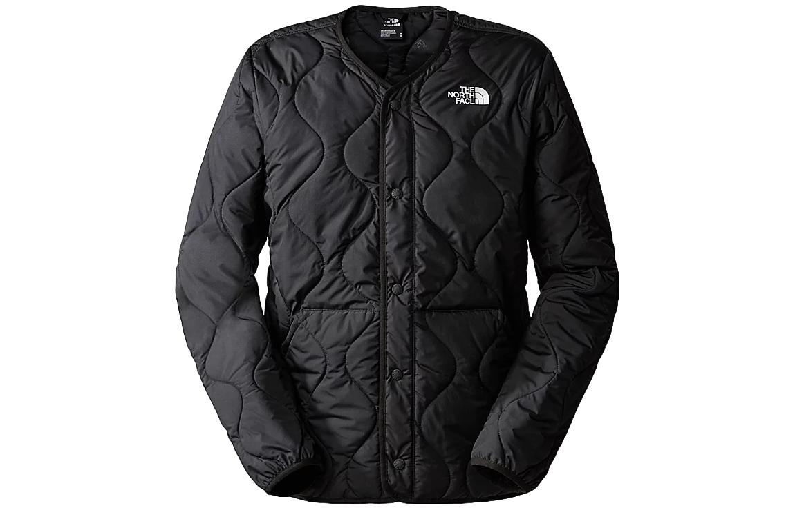 TNF Black Snap-Button Logo Print Jacket NF0A852AJK3