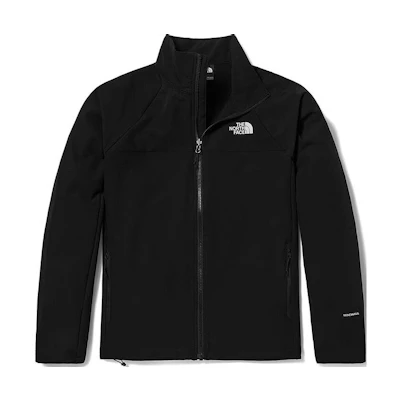 TNF Black Softshell Jacket Casual Solid Color Stand Collar NF0A8AUP-JK3