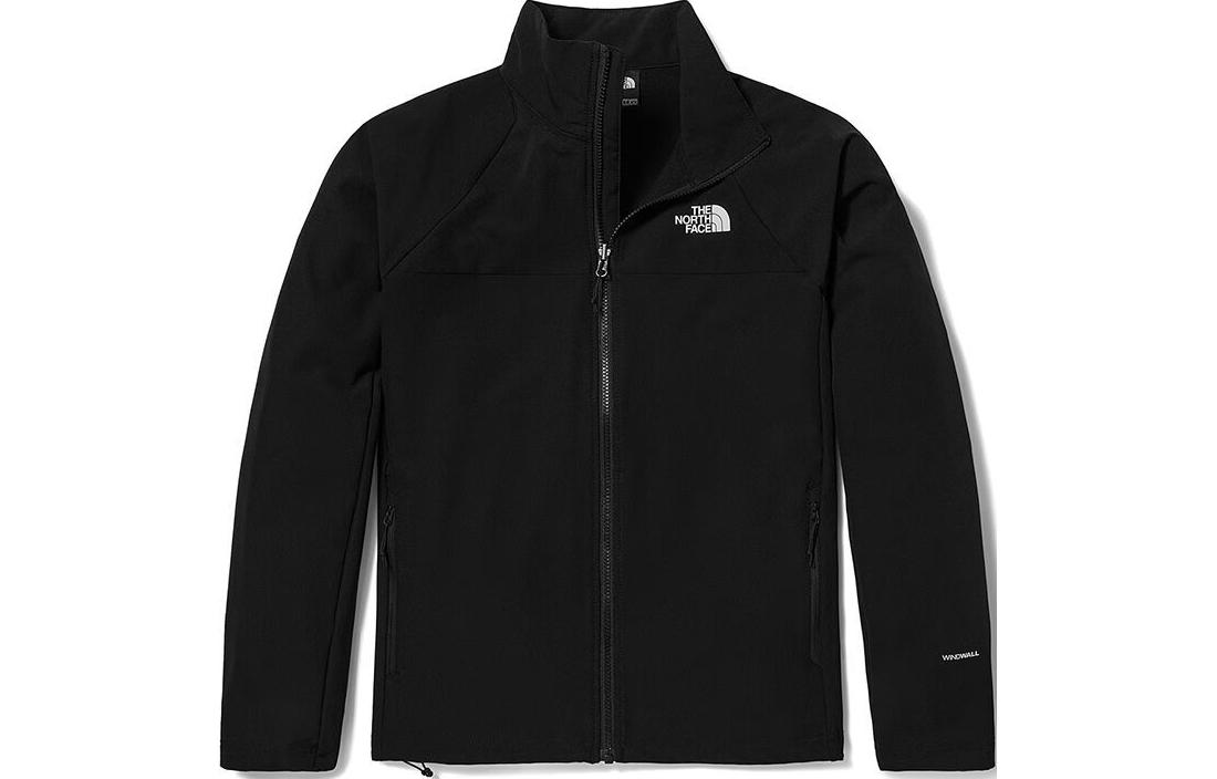 TNF Black Softshell Jacket Casual Solid Color Stand Collar NF0A8AUP-JK3 圖 2