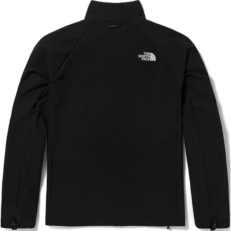 TNF Black Softshell Jacket Casual Solid Color Stand Collar NF0A8AUP-JK3 圖 3