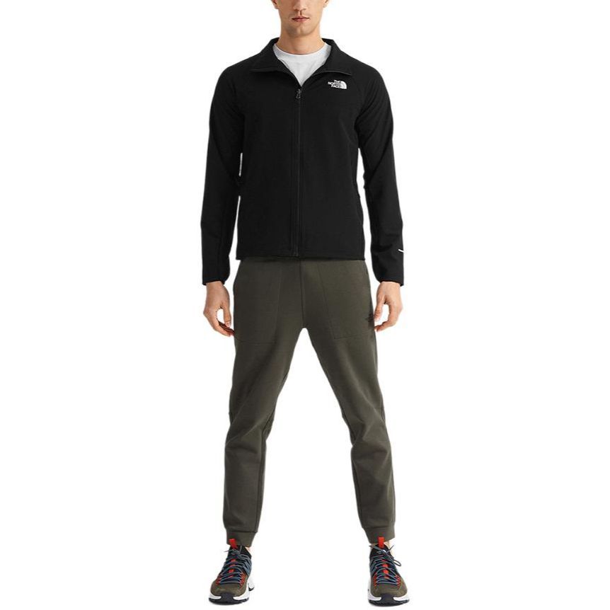 TNF Black Softshell Jacket Casual Solid Color Stand Collar NF0A8AUP-JK3 圖 5