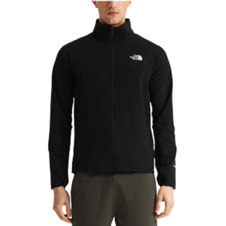 TNF Black Softshell Jacket Casual Solid Color Stand Collar NF0A8AUP-JK3 圖 6