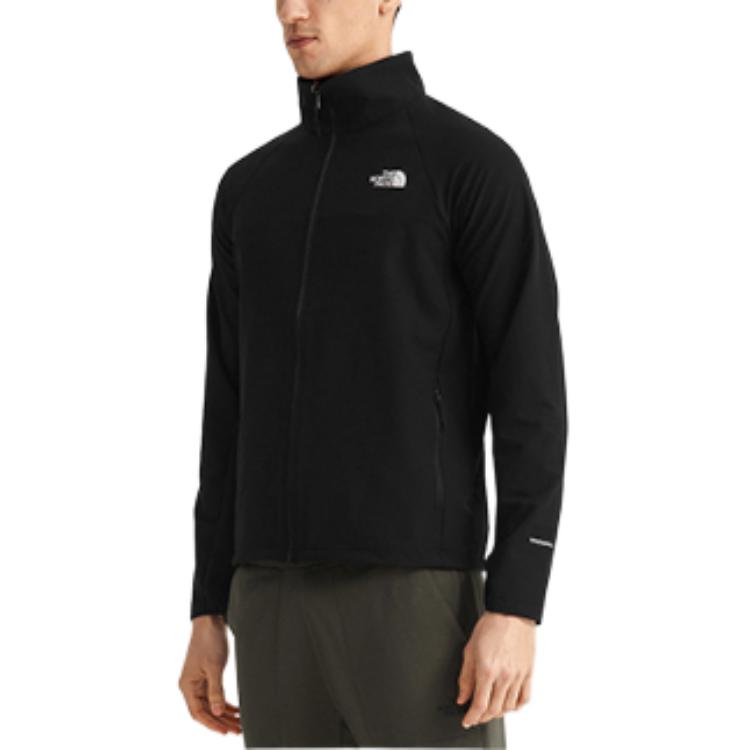 TNF Black Softshell Jacket Casual Solid Color Stand Collar NF0A8AUP-JK3 圖 8