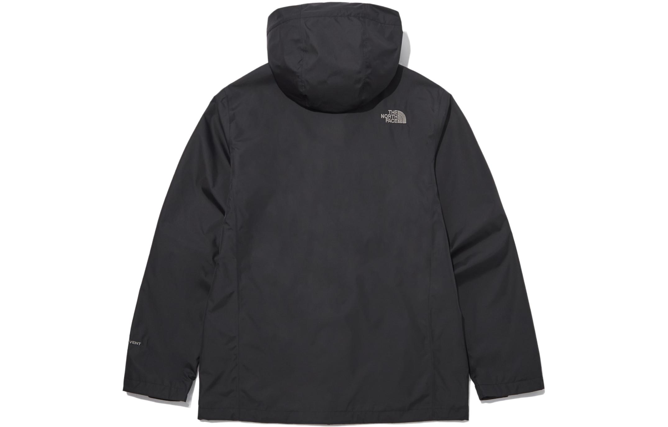 TNF Black Solid Color Casual Hoodie Jacket NJ2HP08A 圖 3