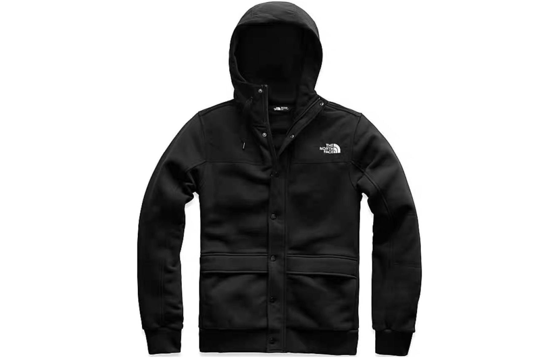 TNF Black Solid Color Fleece Zip Hoodie Jacket NF0A3EQ5-JK3 圖 2