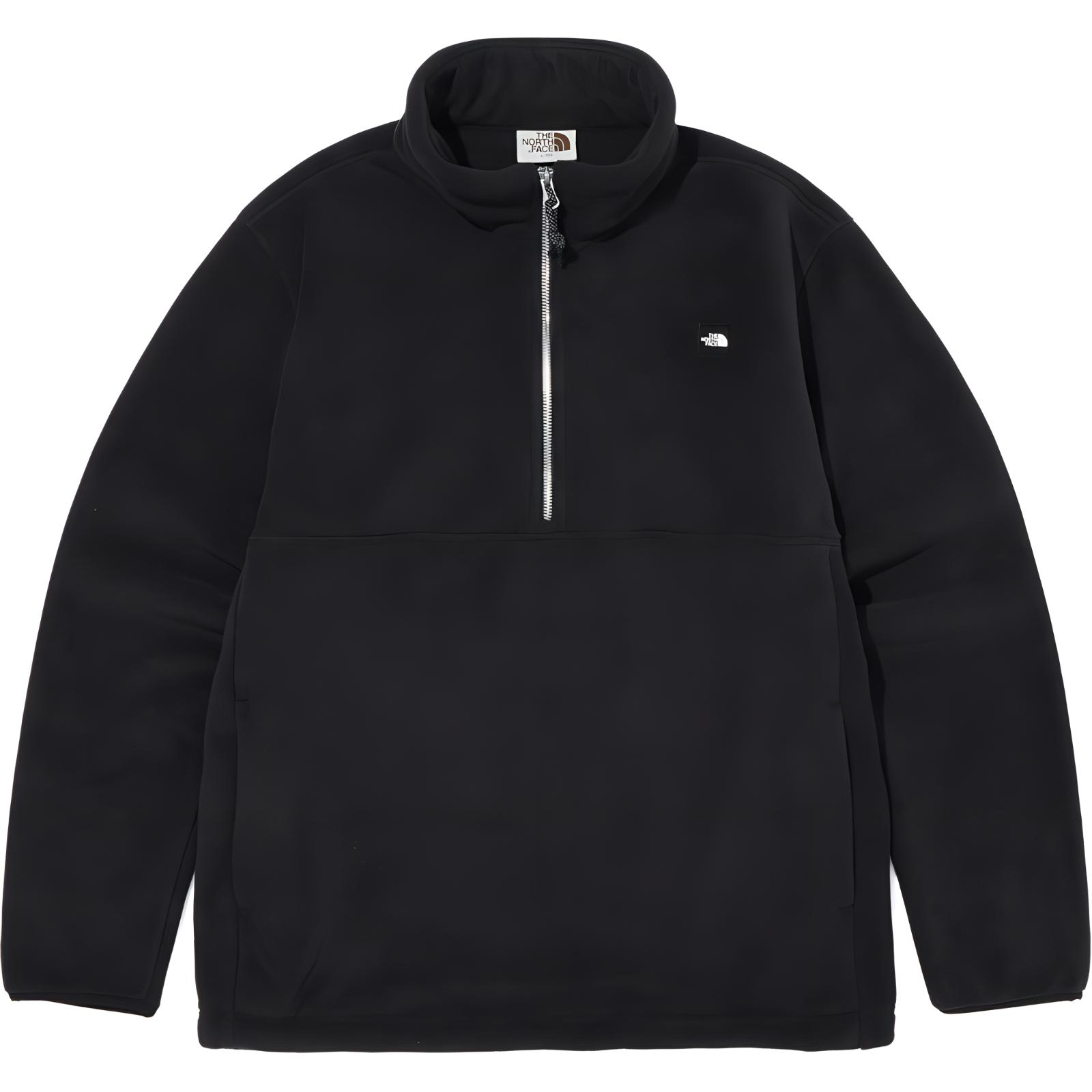 TNF Black Solid Color Pullover Long-Sleeve Sweatshirt NA4FQ50J