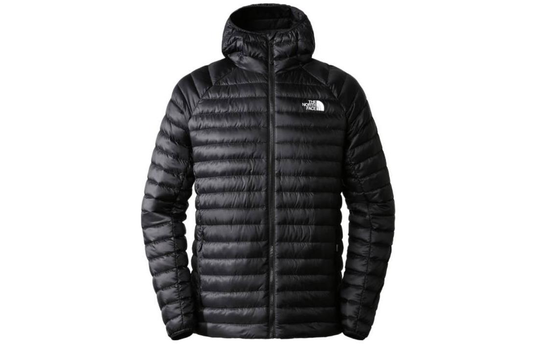 TNF Black Solid Color Zip Hoodie Jacket NF0A7Z8F-KX7