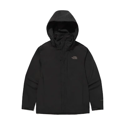 TNF Black Solid Embroidered Logo Zip-Up Hoodie Jacket NJ2HQ52A