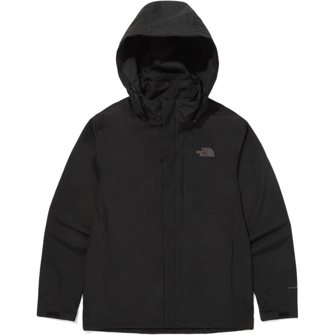 TNF Black Solid Embroidered Logo Zip-Up Hoodie Jacket NJ2HQ52A 圖 2