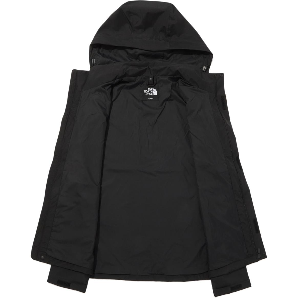 TNF Black Solid Embroidered Logo Zip-Up Hoodie Jacket NJ2HQ52A 圖 4