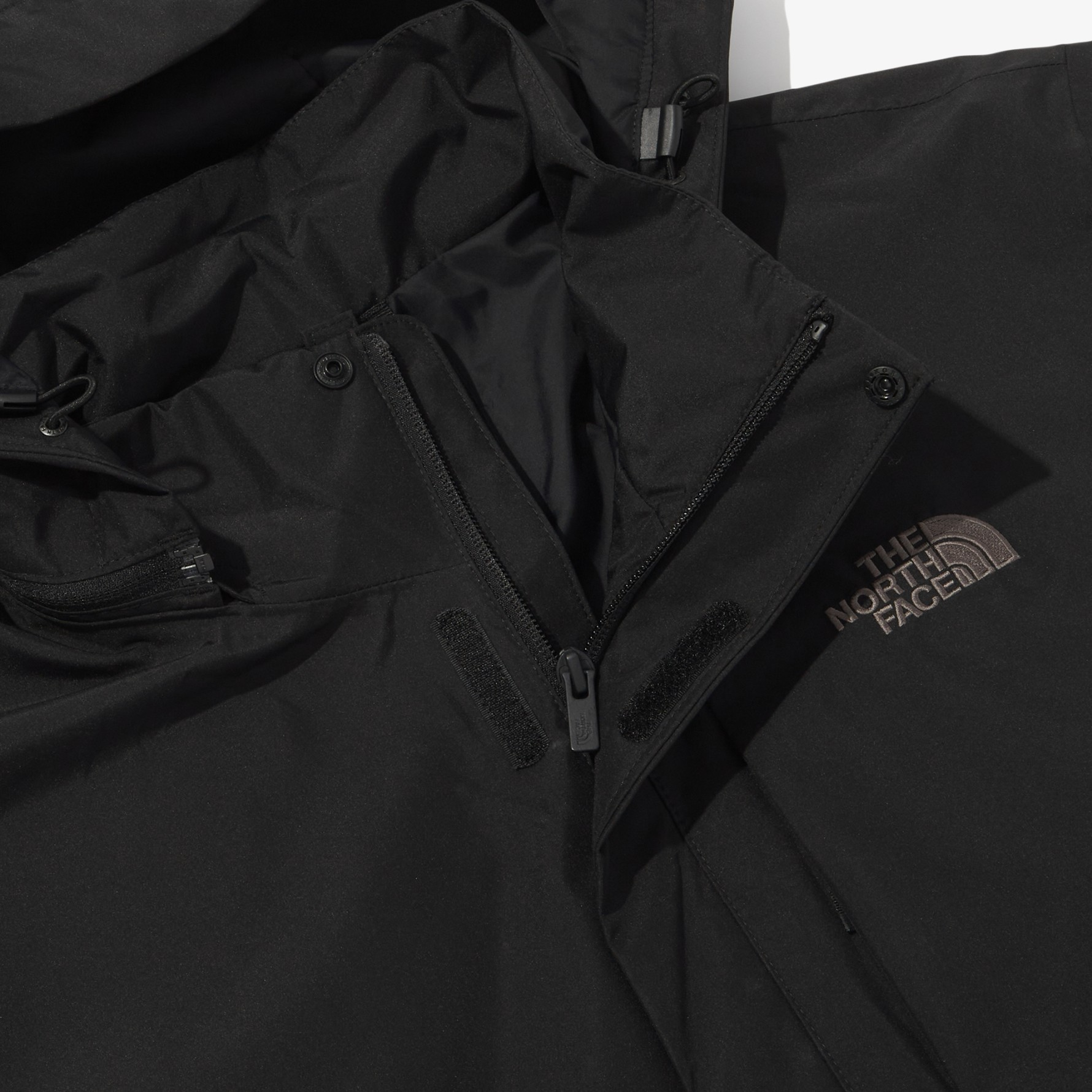 TNF Black Solid Embroidered Logo Zip-Up Hoodie Jacket NJ2HQ52A 圖 6