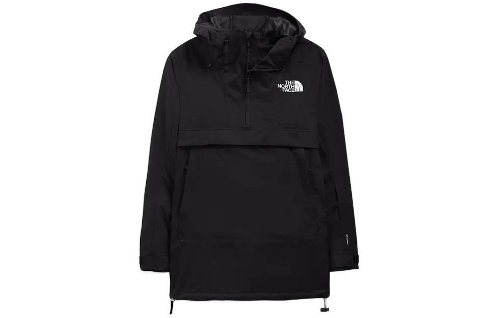 TNF Black Solid Half-Zip Hooded Pullover Jacket NF0A4QXE-JK3