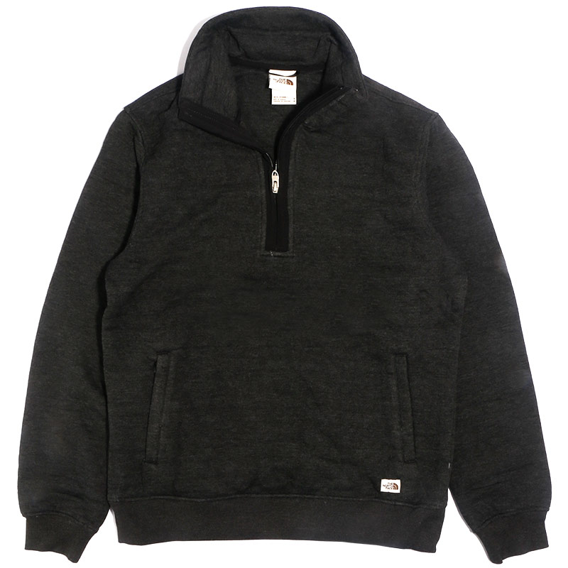 TNF Black Solid Half-Zip Sweatshirt NF0A7QA2-KS7