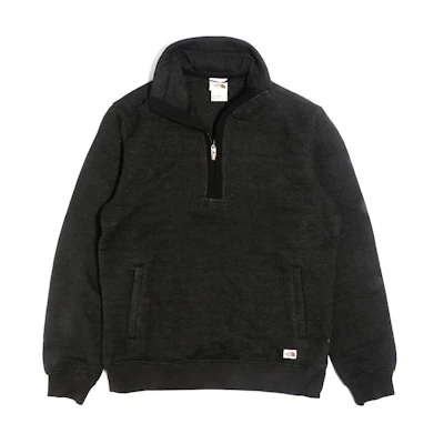 TNF Black Solid Half-Zip Sweatshirt NF0A7QA2-KS7