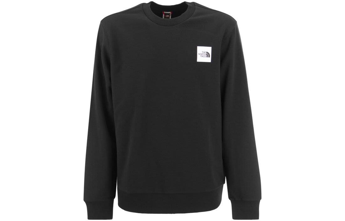 TNF Black Solid Logo Crewneck Long Sleeve Sweatshirt NF0A8238-JK3
