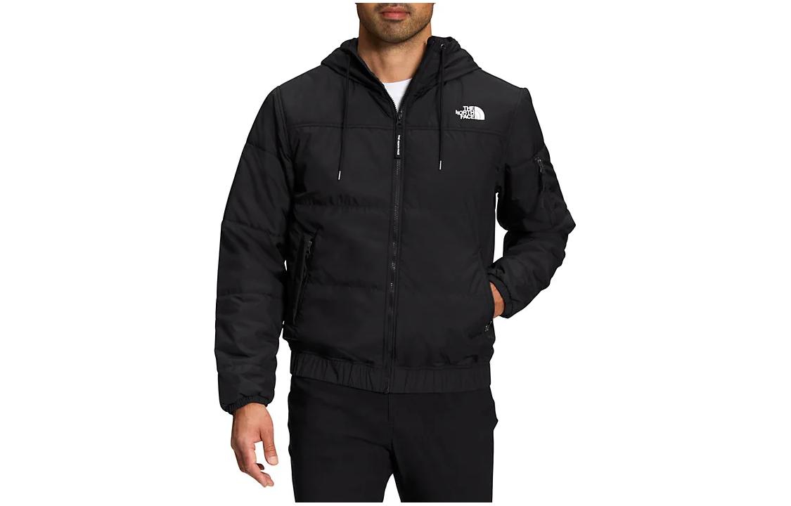 TNF Black Solid Logo Drawstring Hoodie Jacket NF0A7WXQ-JK3