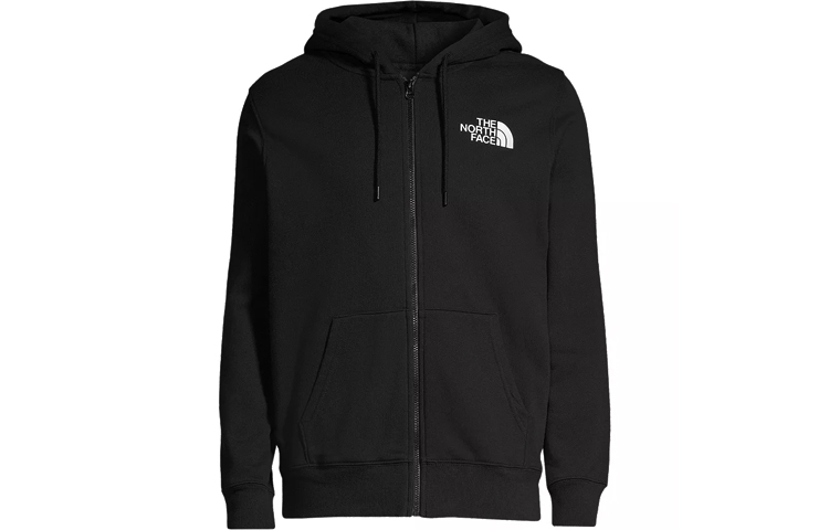 TNF Black Solid Logo Hooded Zip Jacket NF0A4M4D-JK3