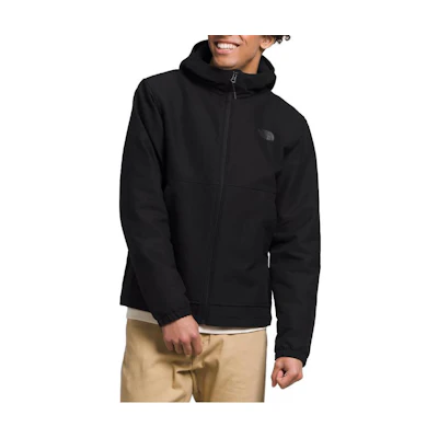 TNF Black Solid Logo Print Hooded Jacket NF0A84HT-KS7