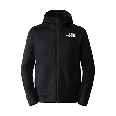 TNF Black Solid Logo Print Hoodie Jacket NF0A7ZAJ-JK3