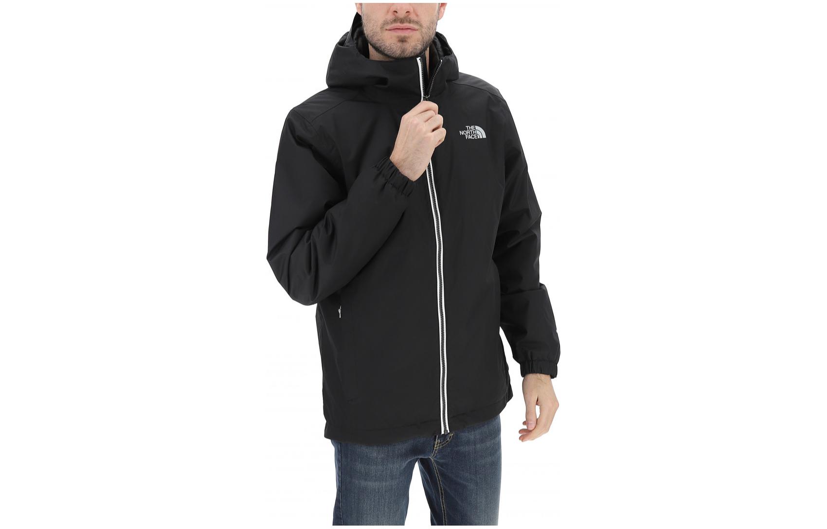 The North Face Black Solid Logo Print Long Sleeve Cotton Jacket NF00C302-JK3