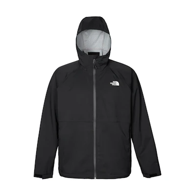 TNF Black Solid Logo Print Waterproof Windproof Jacket NF0A7ZXI