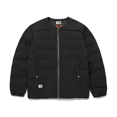 TNF Black Solid Logo Print Zip-Up Bomber Jacket NJ3NN56J