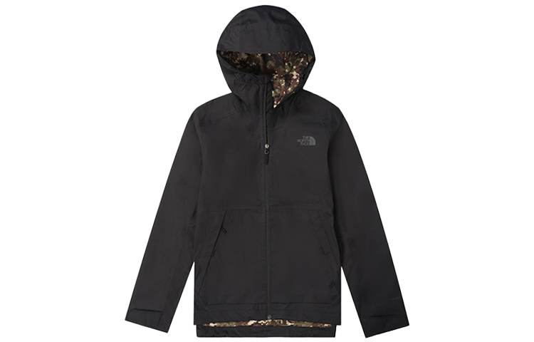 TNF Black Solid Outdoor Hooded Jacket NF0A4NCMP57-01