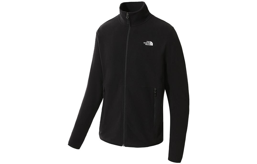 TNF Black Solid Stand Collar Full-Zip Jacket NF0A4AJC-JK3