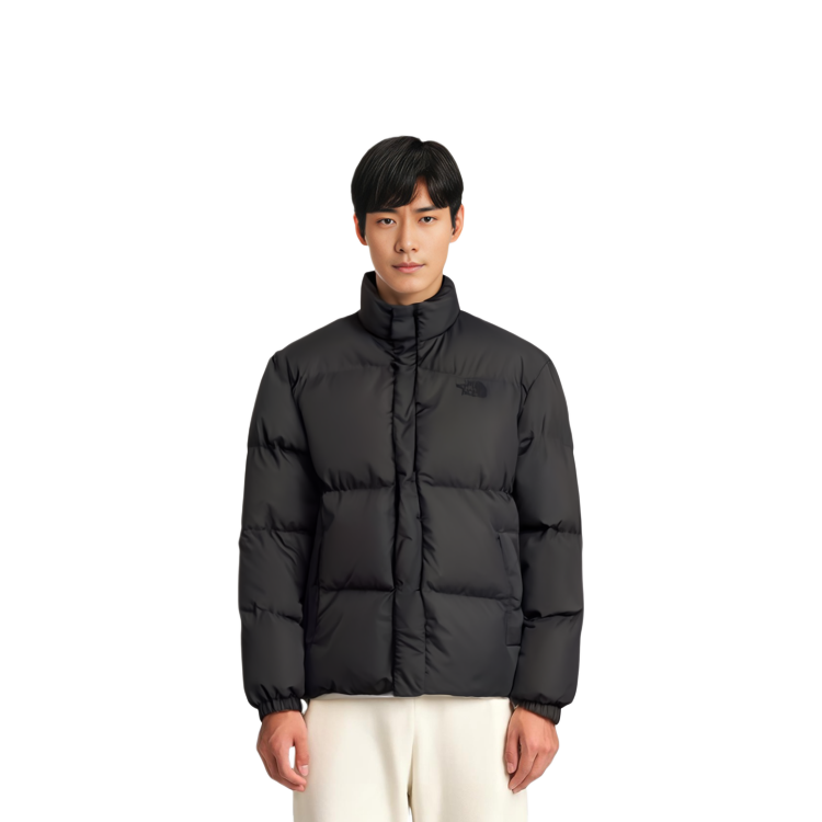 Purchase The North Face 黑色素面立領羽絨外套 NJ3NM53J
