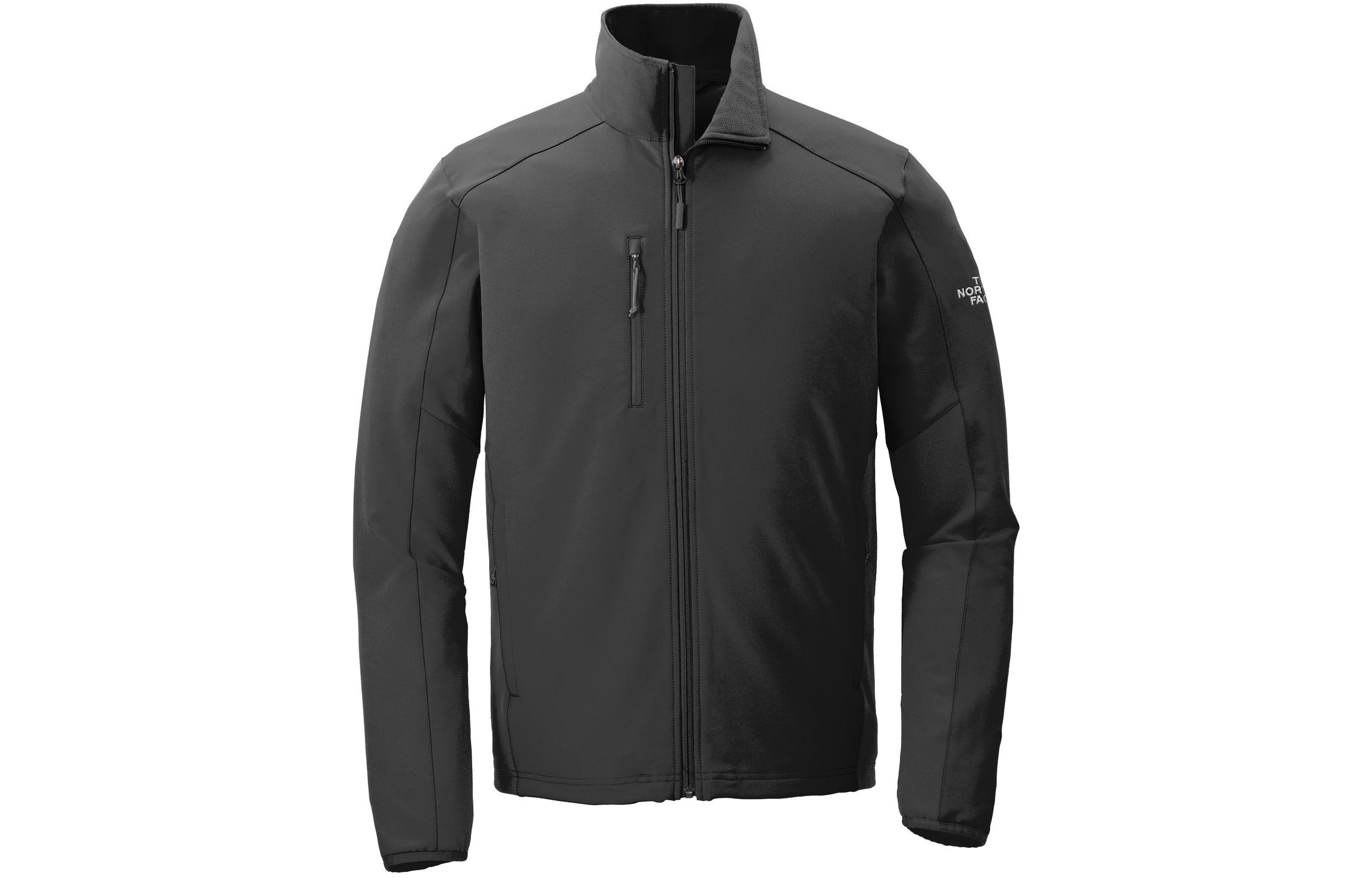 TNF Black Solid Stretch Softshell Stand Collar Jacket NF0A3LGV-JK3