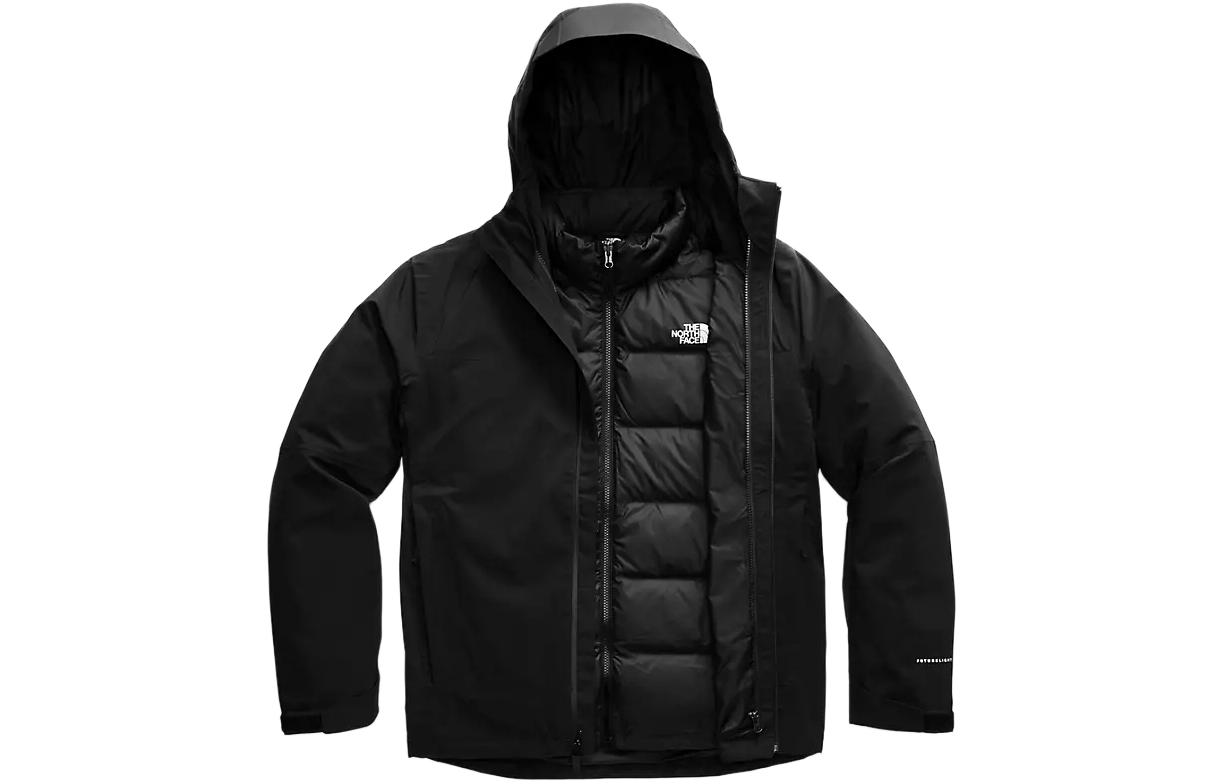 TNF Black Solid Zip-Up Hoodie Jacket NF0A4R2I