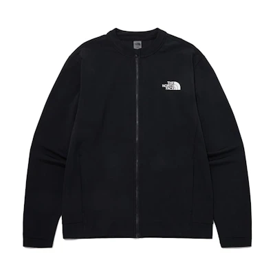 TNF Black Solid Zip Jacket with Logo Print NJ5JP08J