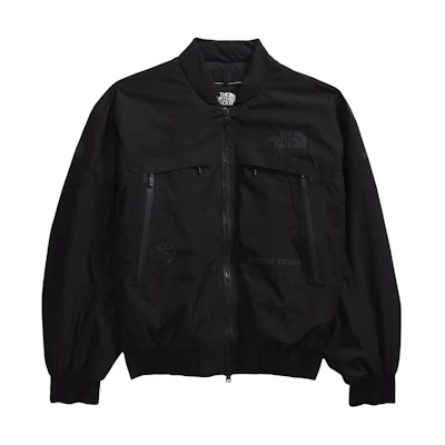 TNF Black Two-Tone Bomber Jacket with Baseball Collar NJ2PQ00A
