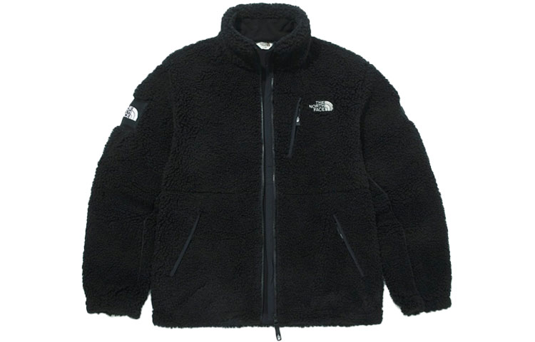 The North Face Black Unisex Fleece Zip-Up Stand Collar Jacket NJ4FM50L