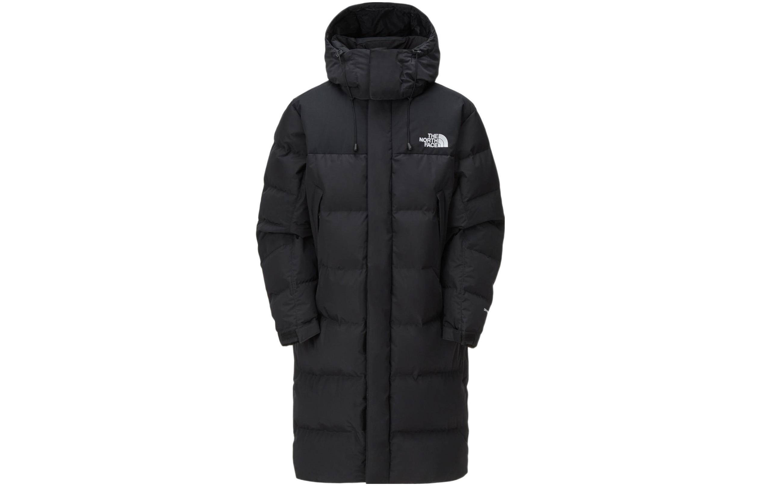 TNF Black Unisex Logo Print Zip-Up Puffer Jacket NC1DN52J