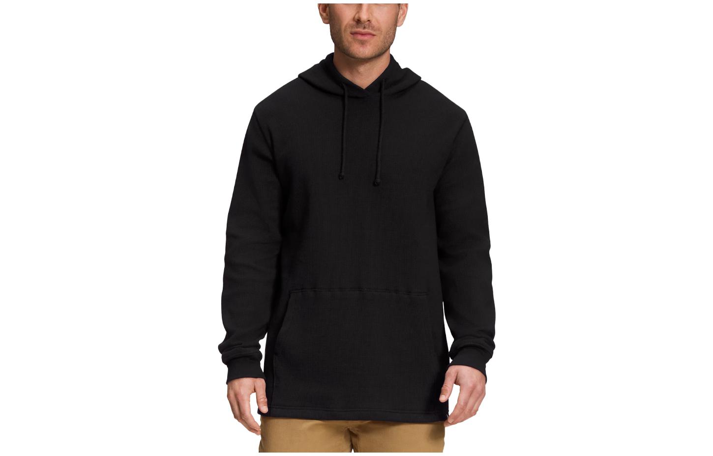 TNF Black Waffle Hoodie Pullover Long-Sleeve NF0A7WS8-JK3